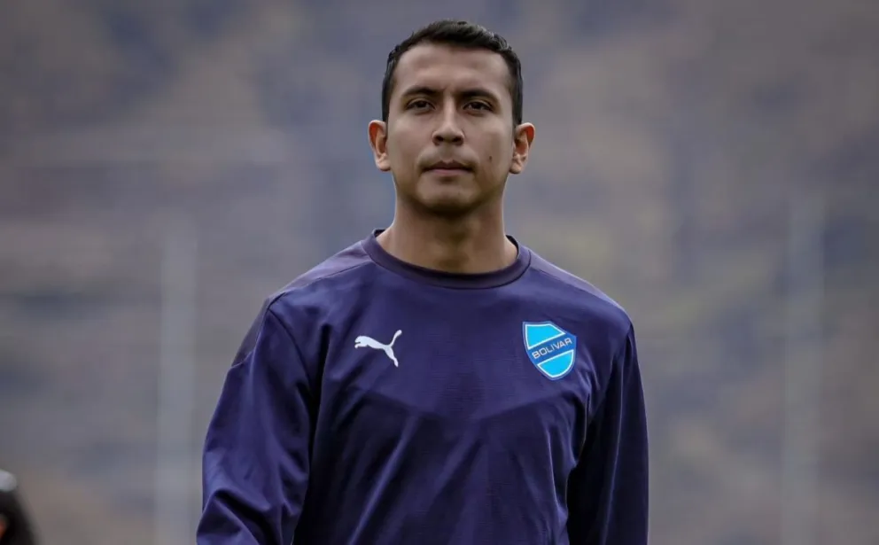 Fernández durante un entrenamiento en Ananta. Foto: Club Bolívar.