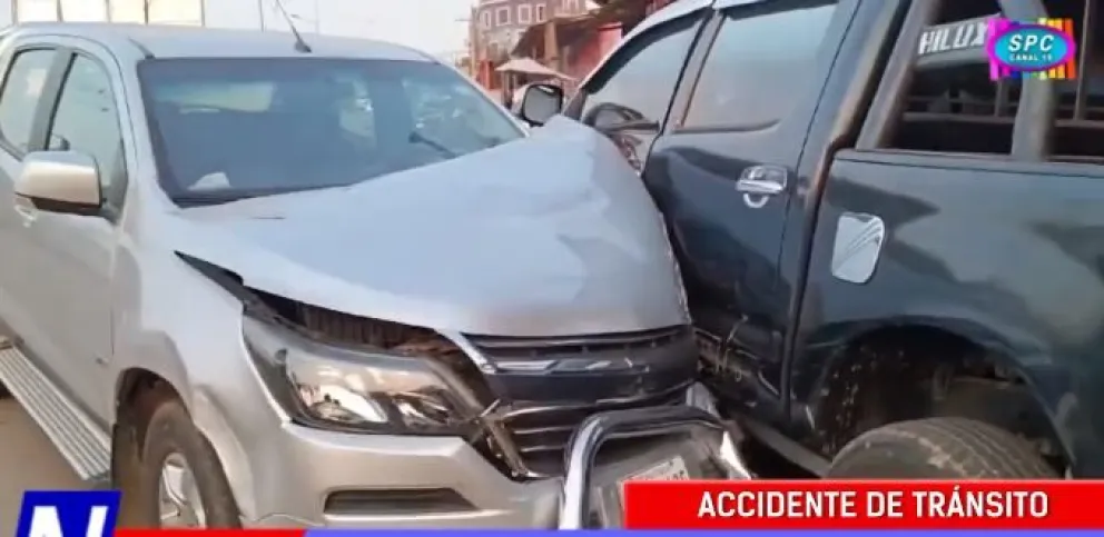 El accidente de tránsito. Foto: Captura SPC canal 15