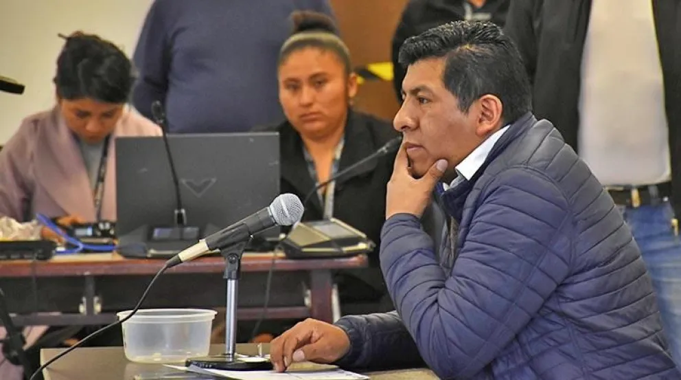 El vocal Tahuichi Tahuichi Quispe, quien postuló al Consejo de la Magistratura (CM) durante su evaluación. Foto: APG