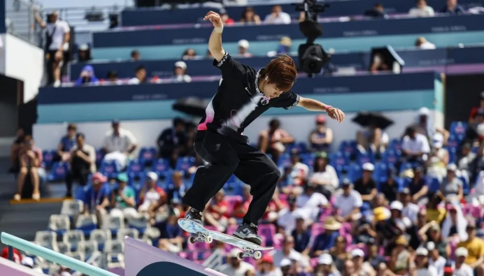 Horigome obtuvo en las siete pruebas una nota media de 281,14 puntos. Foto: EFE.