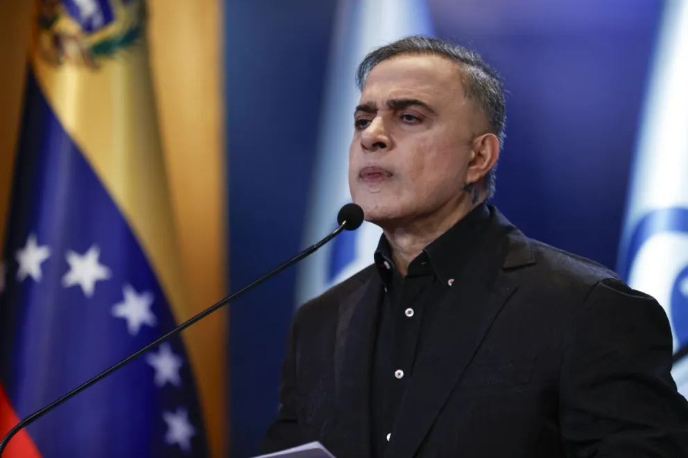 El fiscal general de Venezuela, Tarek William Saab, ofrece declaraciones este 29 de julio de 2024, luego de la jornada para elegir presidente de Venezuela, en Caracas (Venezuela). Foto: EFE