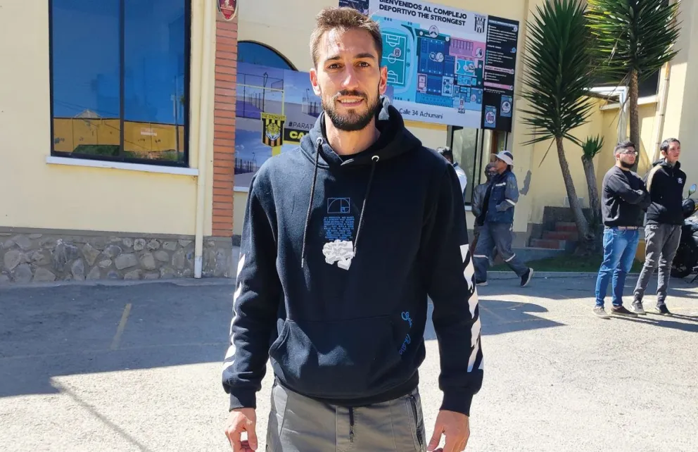 Luciano Ursino, en el Complejo del Tigre, luego de uno de sus entrenamientos. Foto: Marcos Bonilla