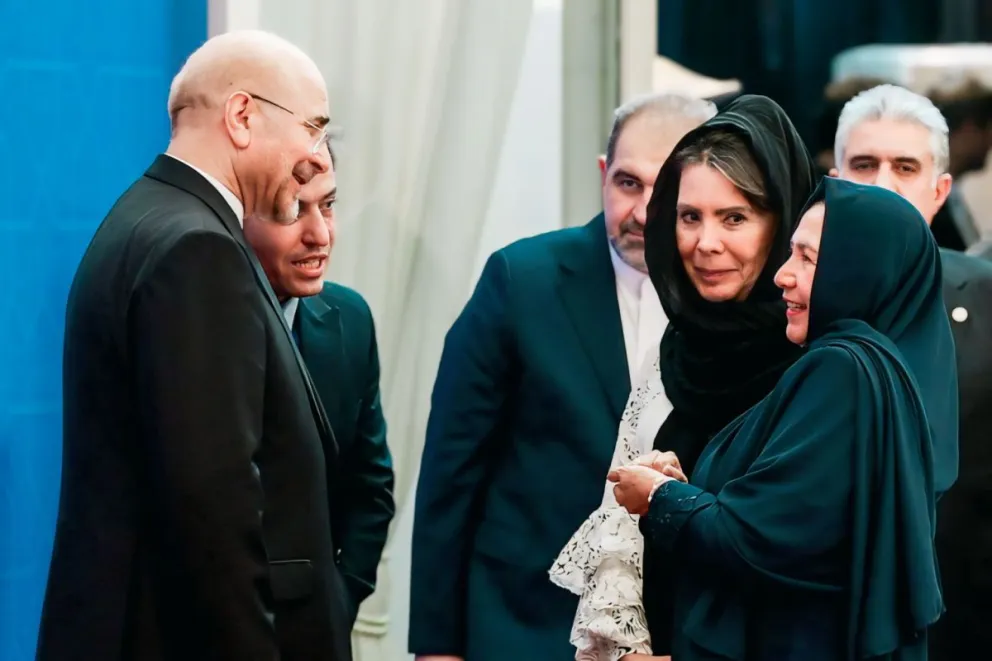 La canciller con autoridades iraníes. Fotos: Facebook de Celinda Sosa Lunda