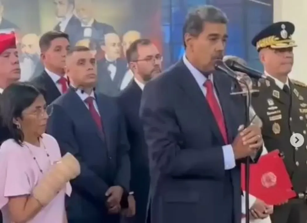 Maduro durante su solicitud al TSJ este miércoles. Foto: Captura de video