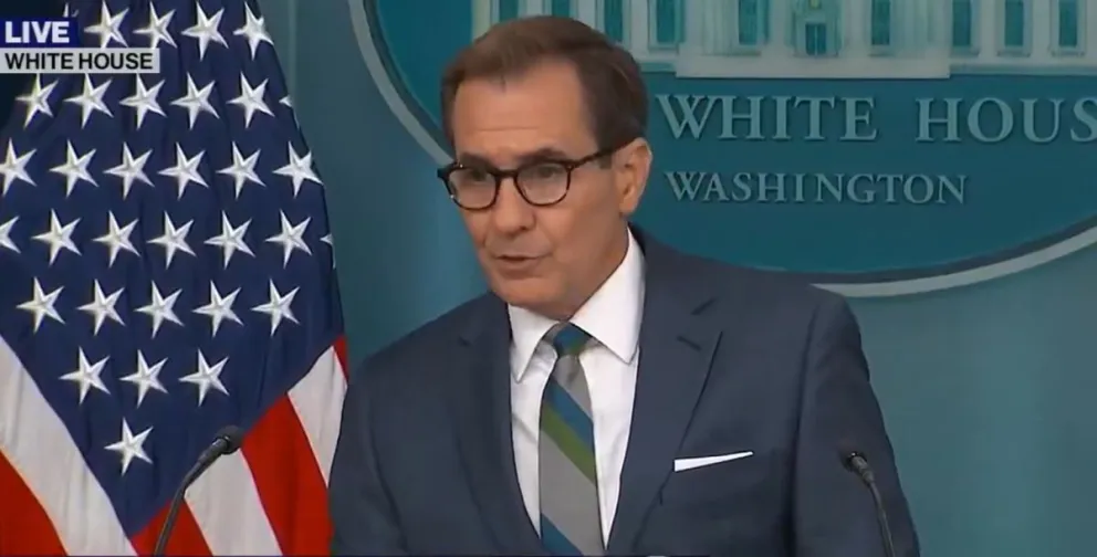 El portavoz del Consejo de Seguridad de EEUU,  John Kirby. Foto: Captura de video