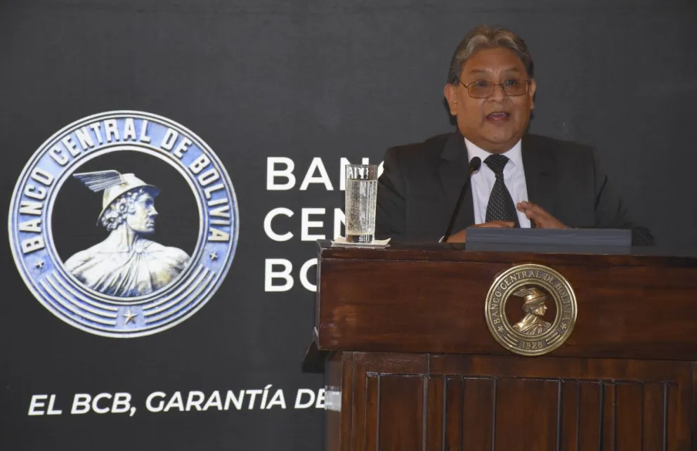 El presidente interino del BCB Edwin Rojas. Foto: Archivo APG