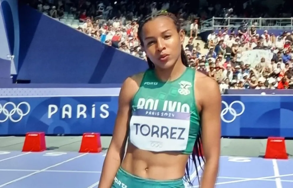 Torrez en la previa de su segunda carrera del día en los JJOO. Foto: Captura de pantalla.