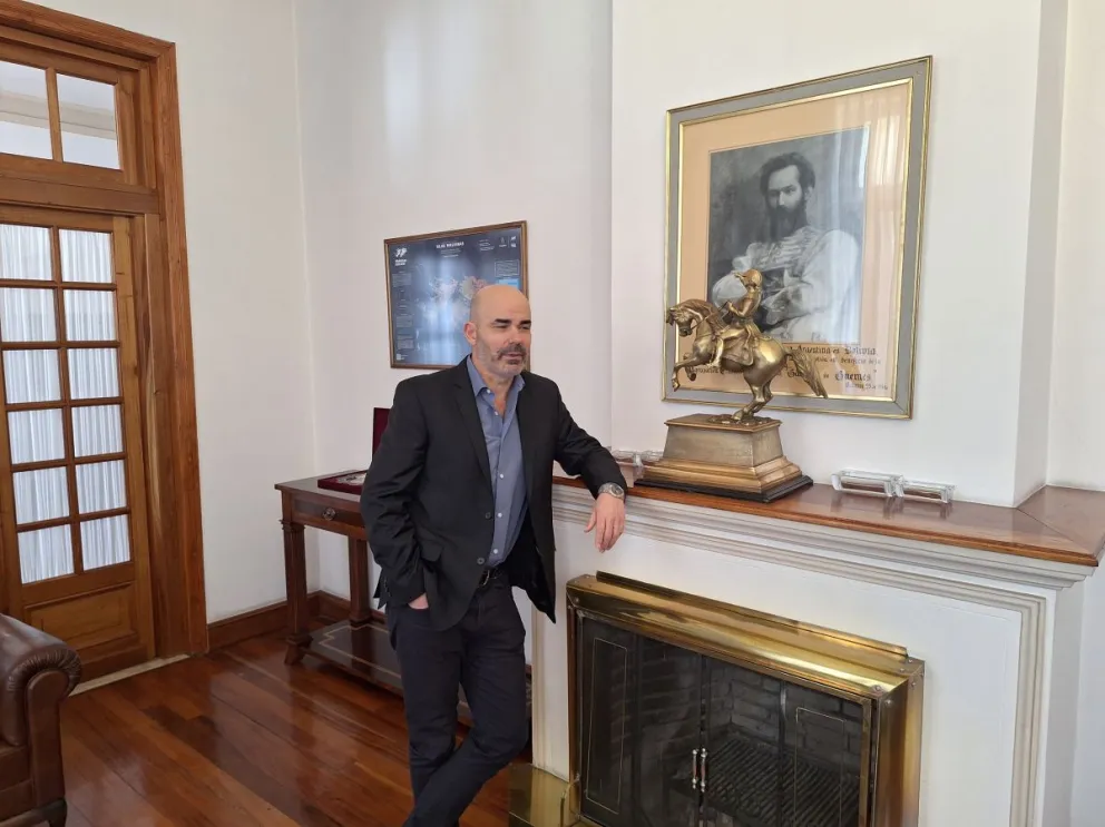 Eduardo Sacheri conversó con Visión 360 en La Paz.  FOTO: Jorge Soruco / Visión 360