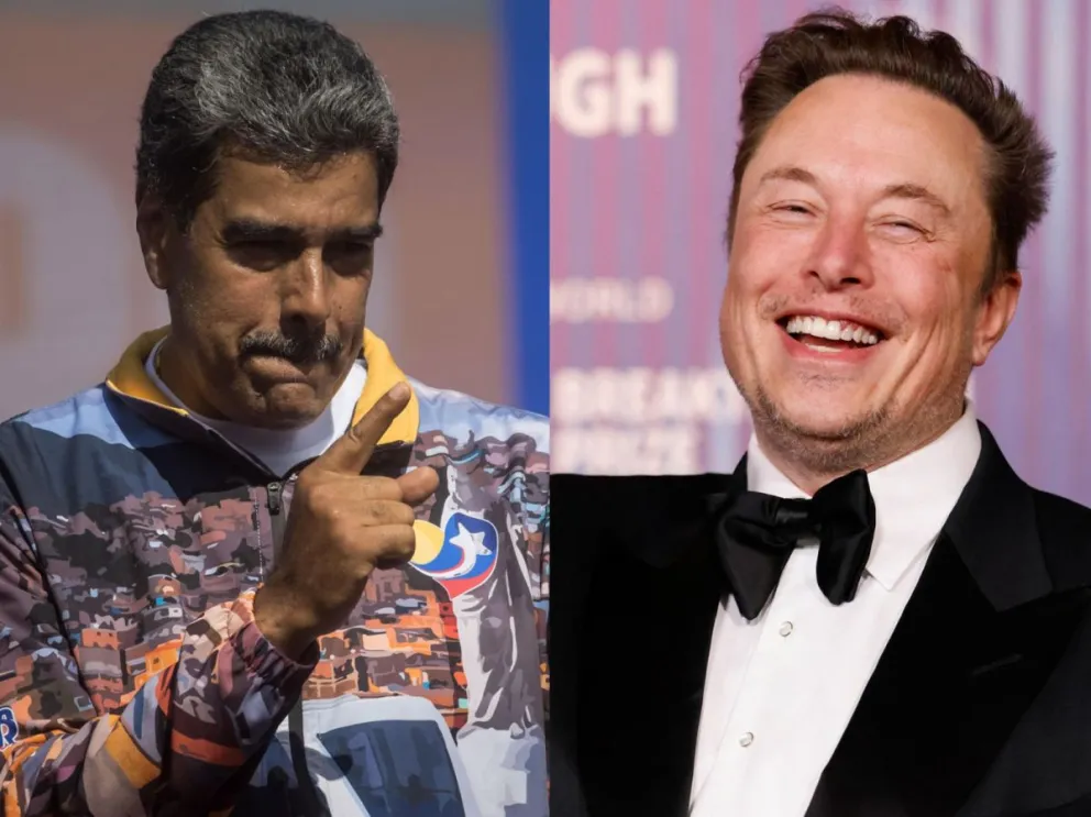Imágenes de archivo de Nicolás Maduro y Elon Musk. FOTO: EFE 