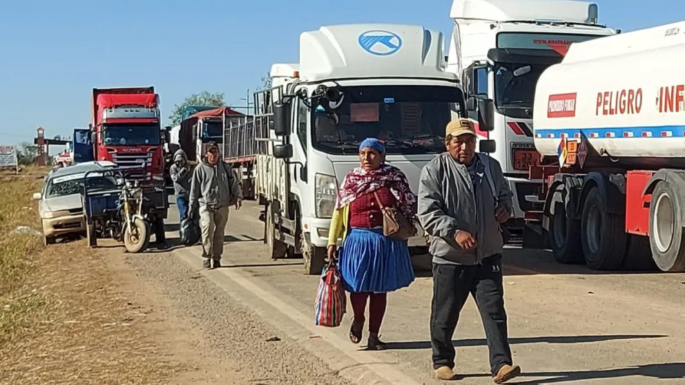 El bloqueo en San Julián llega a su día 13 este sábado. Foto Unitel