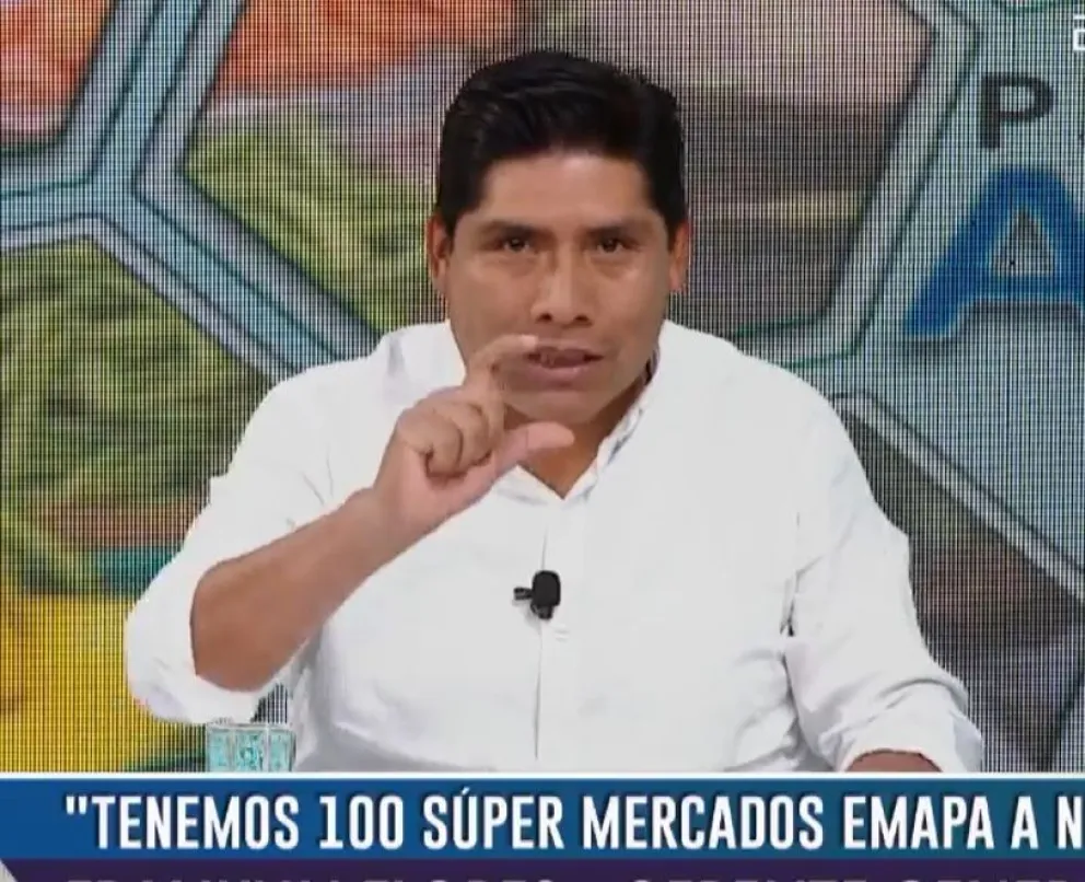 Gerente general de Emapa, Franklin Flores. Foto: Captura Bolivia TV