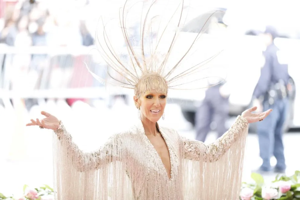 Celine Dion durante una actuación en Nueva York.