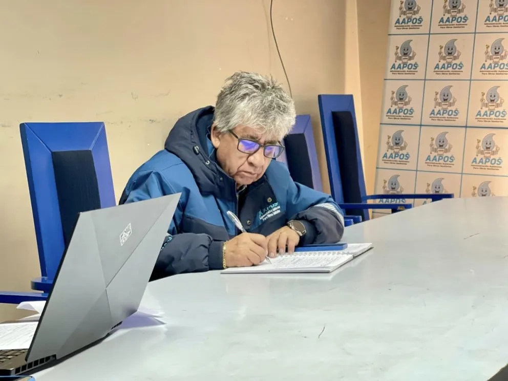 El gerente de la empresa de agua de Potosí, Wilhelm Iturralde. Foto: Aapos Potosí en Facebook