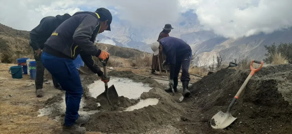 Los trabajos que realizan en el lugar. Fotos: Mirna Echave / Visión 360