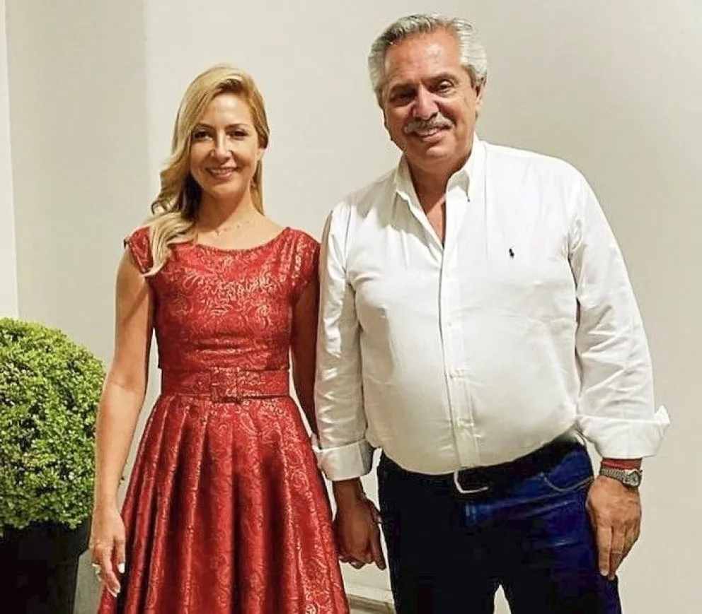 El expresidente de Argentina Alberto Fernández y su expareja, Fabiola Yáñez. Foto: @Grossinio