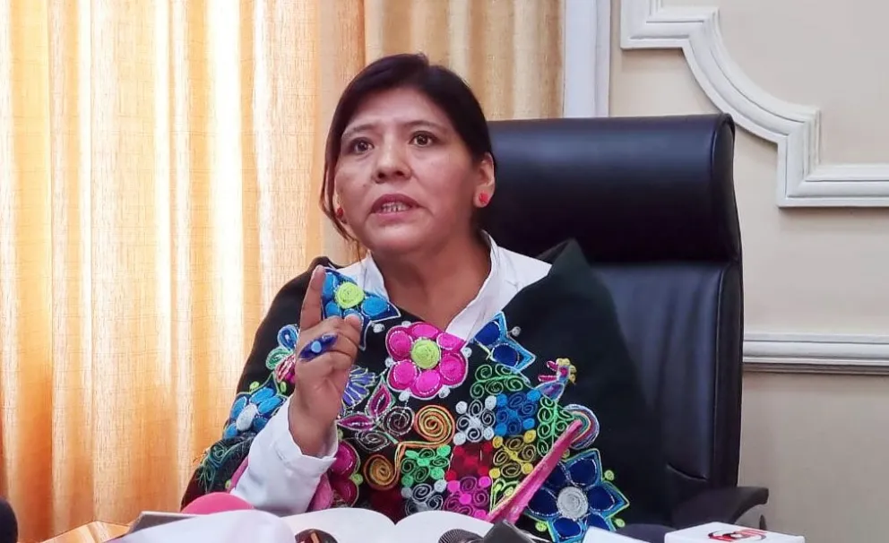 La vocal del TSE, Nelly Arista. Foto: Erbol