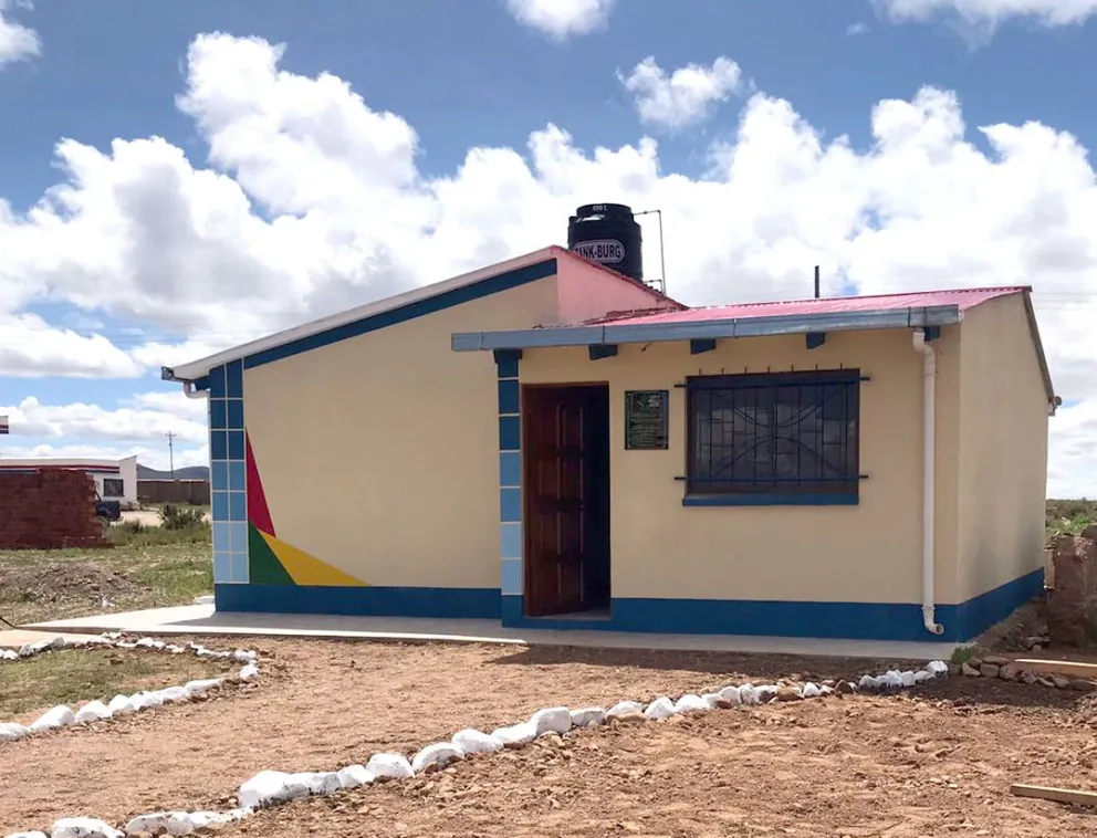 Una de las viviendas otorgadas mediante créditos de vivienda social.  Foto: ABI