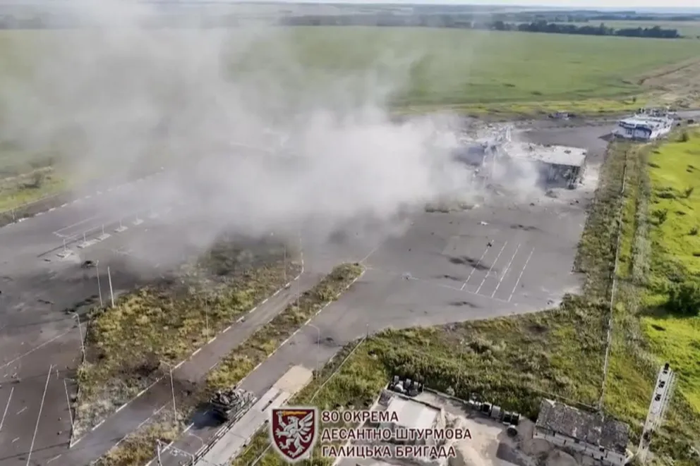 Las primeras imágenes del inicio de la incursión en Kursk.  Foto: EFE / Ejército de Ucrania