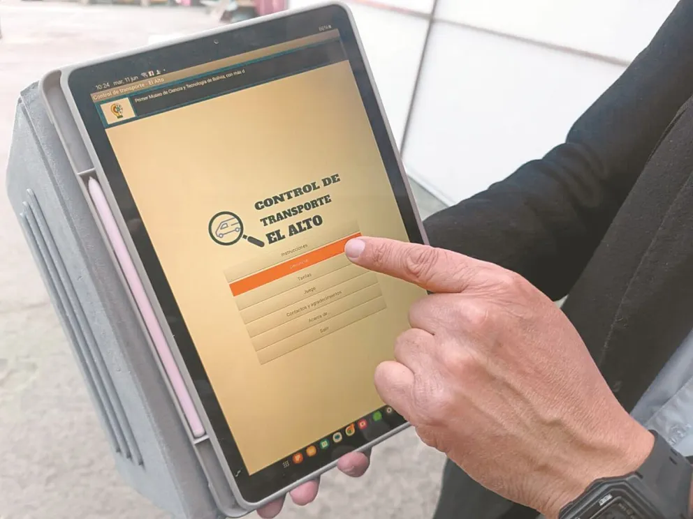 “Control  Transporte El Alto” ya se puede descargar desde la página oficial de la Alcaldía alteña. Foto: Marco 
Antonio Veneros
