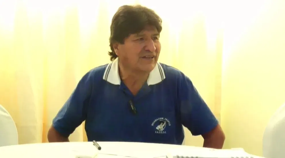 El expresidente Evo Morales en una conferencia de prensa anterior. Foto: Captura