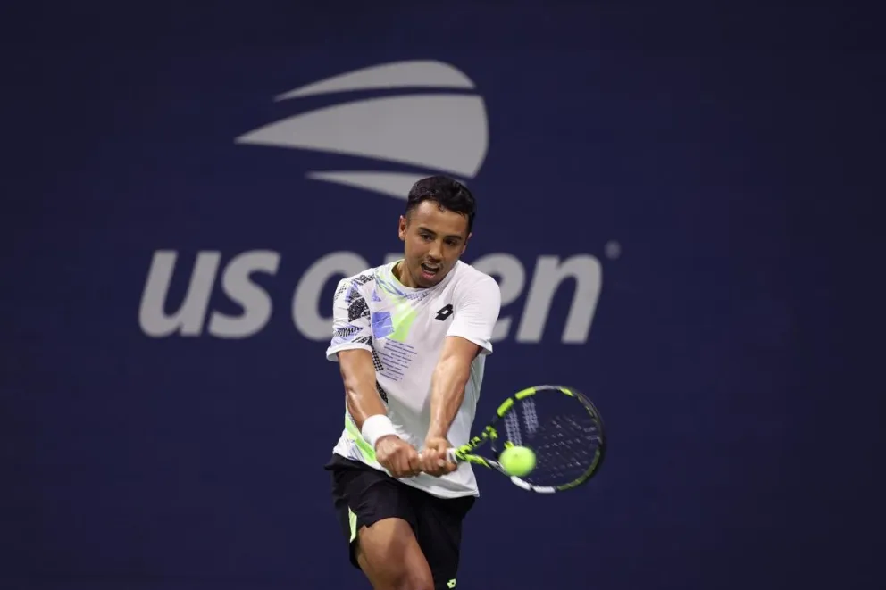 Hugo Dellien durante uno de sus partidos en el US Open de 2023. Foto: Archivo US Open.