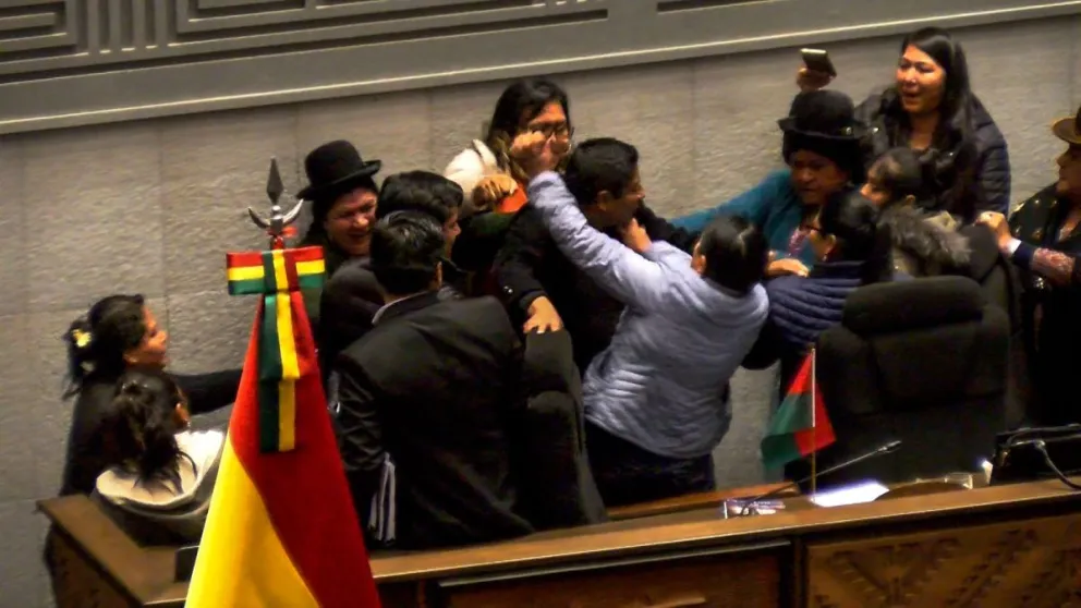 En la sesión del 31 de julio se registraron agresiones en la ALP. Foto: APG 