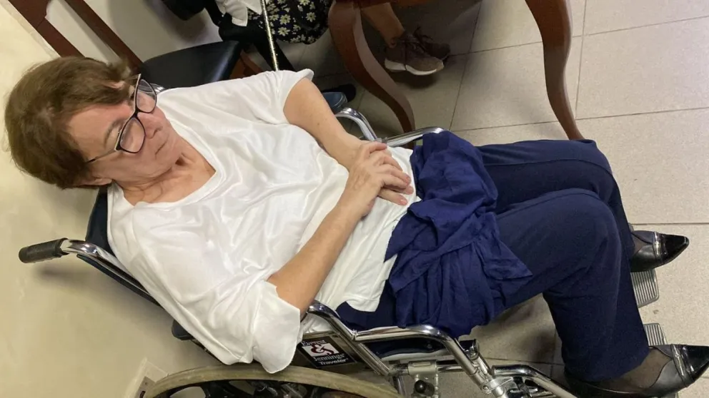 Eidy Roca internada en un centro médico en una imagen de archivo. Foto: @JeanineAnez