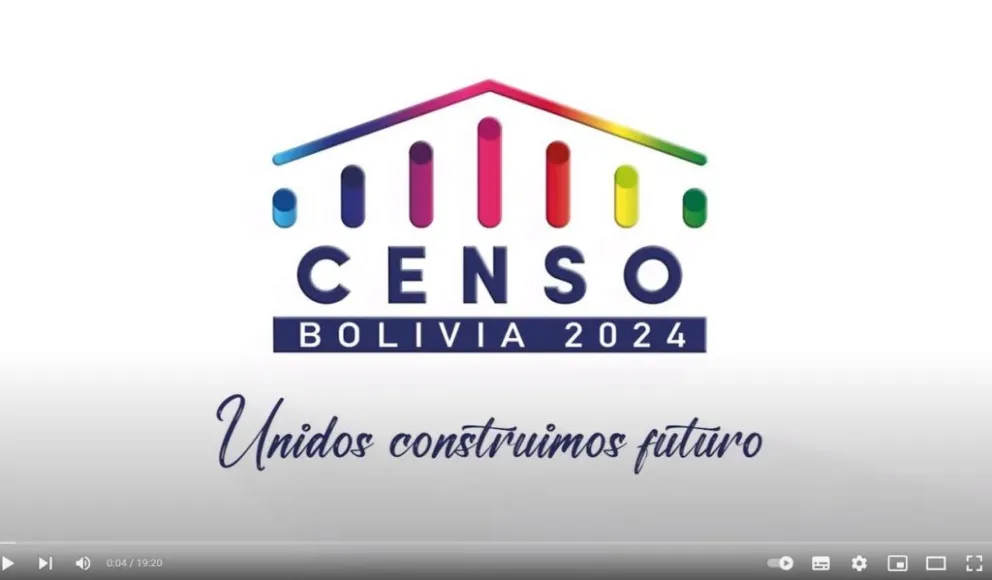 El logo que identificó al censo en Bolivia. Foto: INE