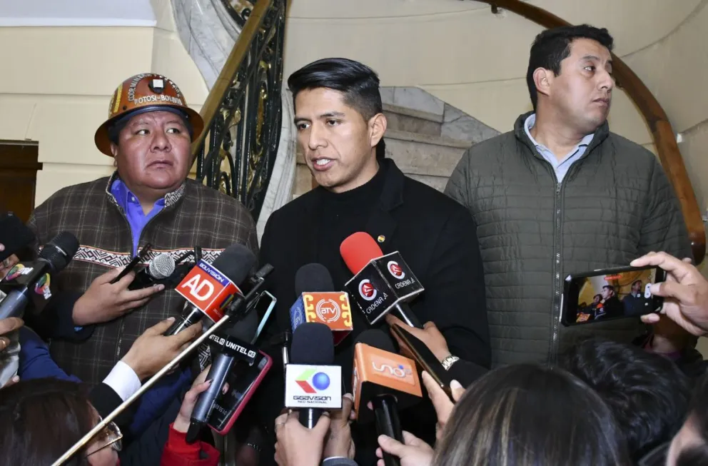 El presidente de la Cámara de Senadores, Andrónico Rodríguez. Foto: APG