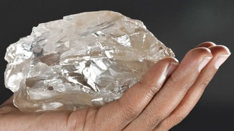 El enorme diamante, descubierto en Botswana. Foto: Lucara Diamond
