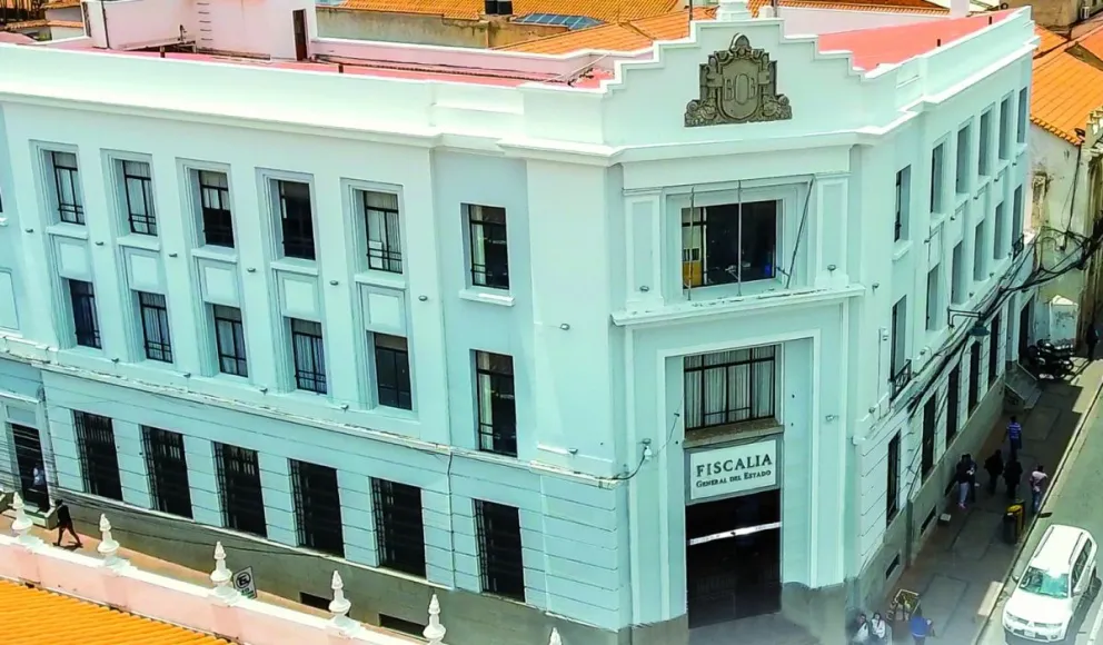 La Fiscalía General del Estado en Sucre.  Foto: ABI