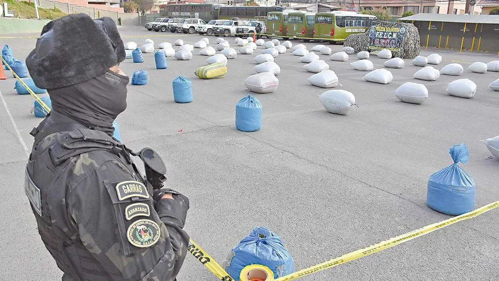 Droga secuestrada en Bolivia. Foto: APG