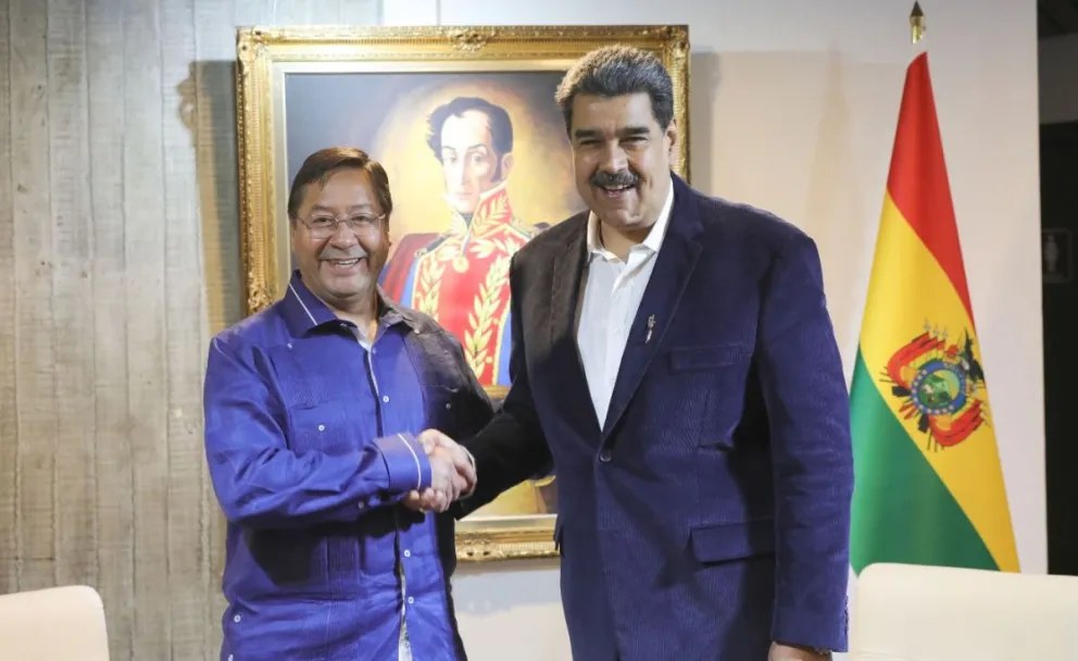 El presidente boliviano Luis Arce y el mandatario venezolano Nicolás Maduro. Foto: Erbol