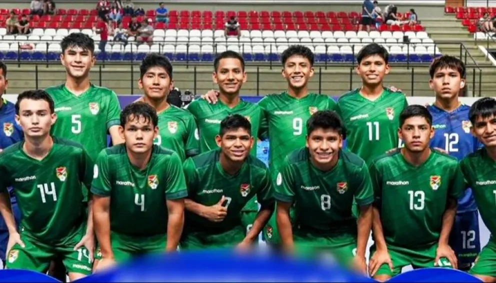 El seleccionado boliviano que cumplió una buena tarea en Paraguay. Foto: Conmebol