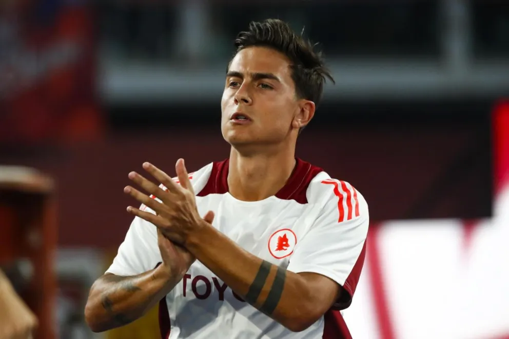 El jugador del Roma Paulo Dybala durante el partido de la Serie A italiana contra el Empoli. Foto: EFE