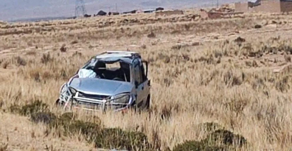 La foto del vehículo que acompaña la noticia del accidente de tránsito. Foto: radio Compañera