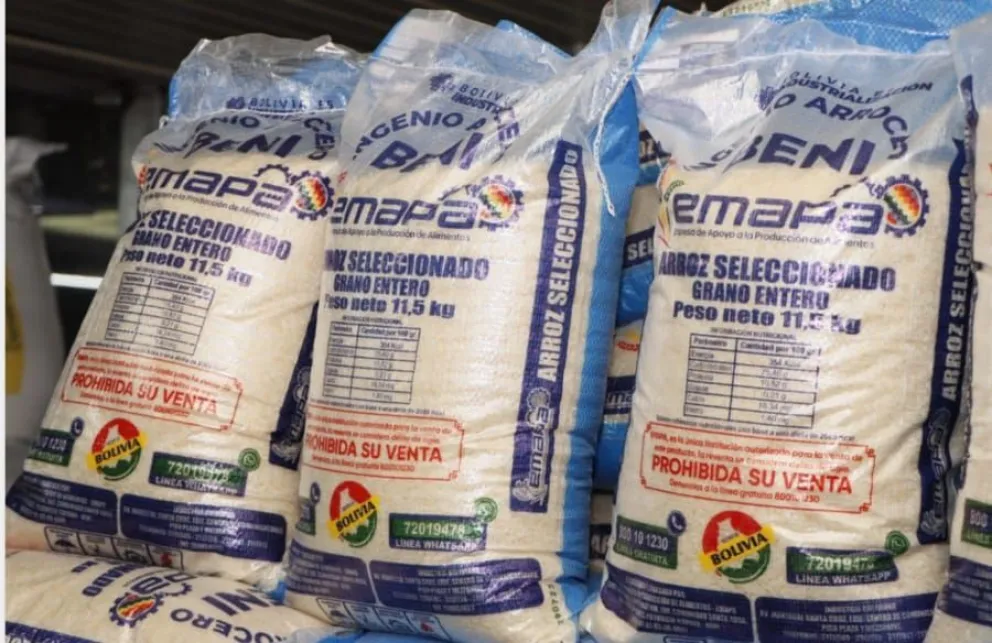 Arroz que comercializa la empresa estatal. Foto: Emapa