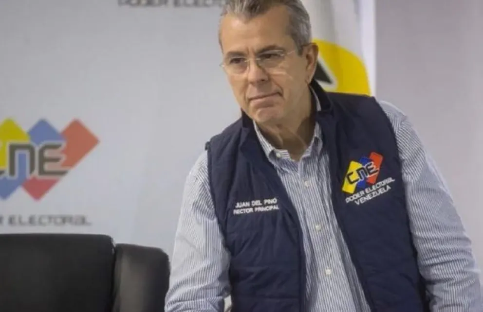 El rector del CNE, Juan Carlos Delpino. Foto: @ElNotipin