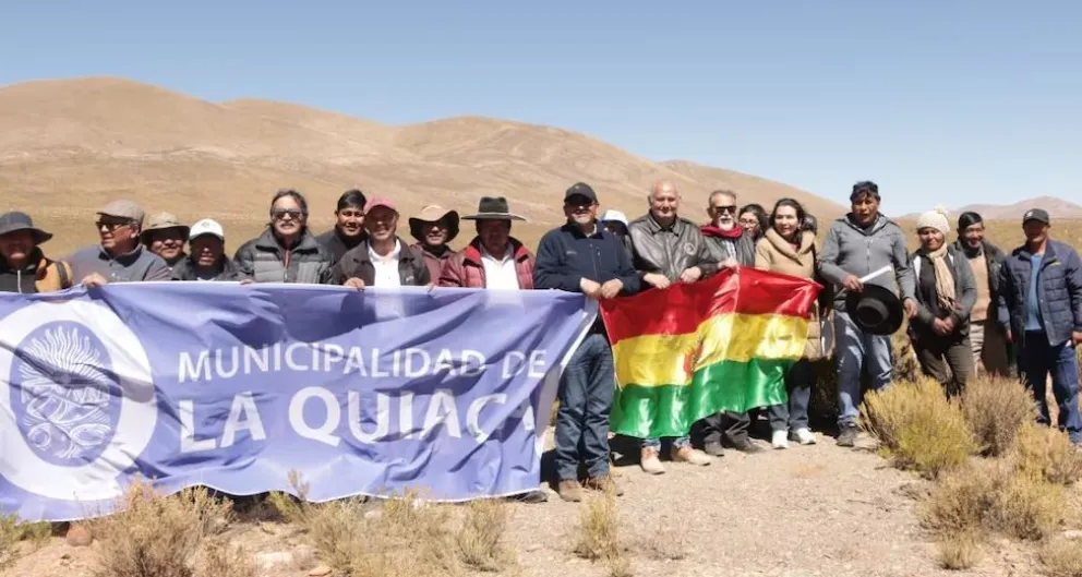 La comitiva de Yavi-La Quiaca y la delegación del Comité Impulsor del proyecto “Ruta del Bicentenario”. Foto: Vía Jujuy