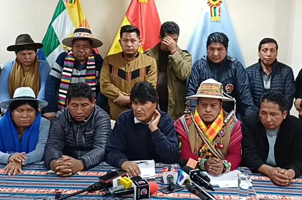 Evo Morales en su anuncio de este lunes. Foto: Captura de video