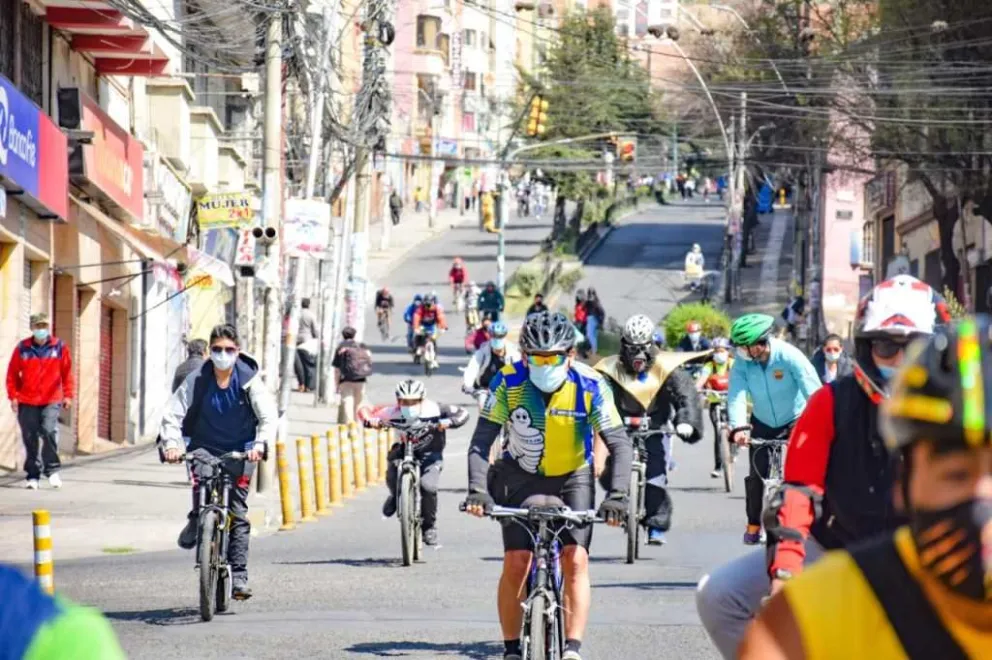 El Día del Peatón 2023 en la ciudad de La Paz. Foto: AMUN