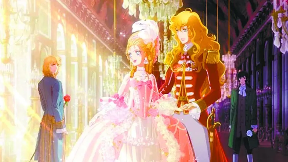 Lady Óscar y la princesa María Antonieta en una escena de la nueva película.  FOTO: Mappa