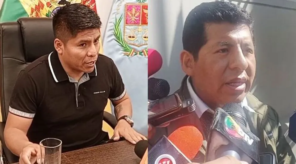 El senador evista Leonardo Loza (izquierda) y el vocal del TSE Tahuichi Tahuichi. Foto: Composición