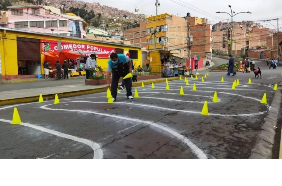Una mini ciclovía será instalada cerca al mercado Strongest. Foto: Subalcaldía de Cotahuma, AMUN