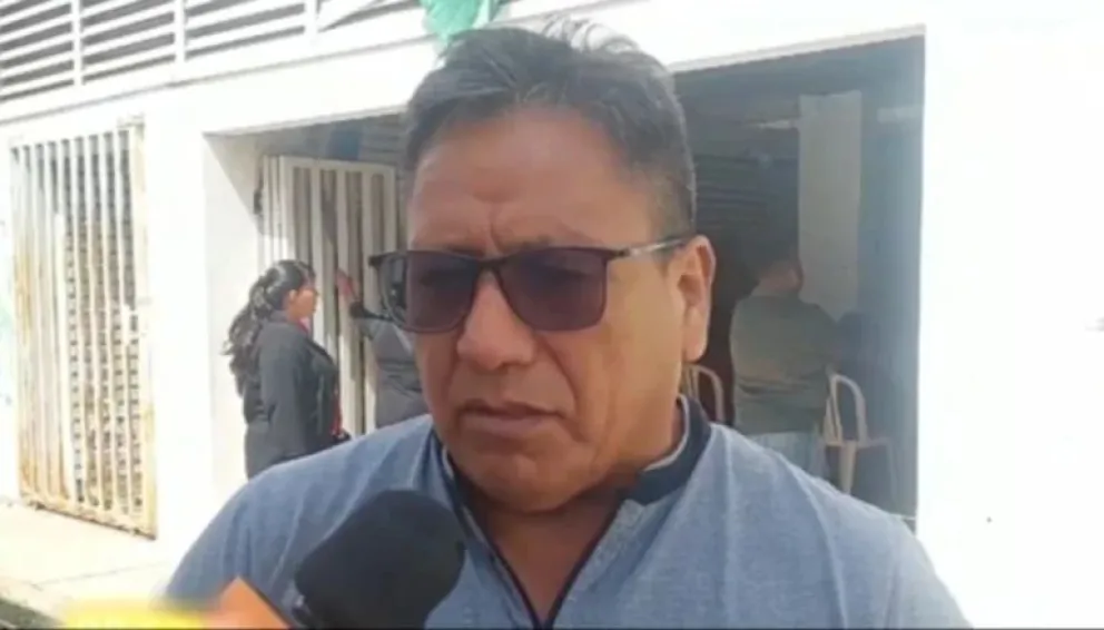 Juan Yujra, dirigente del transporte pesado de Santa Cruz, hoy aprehendido. Foto: Red Uno