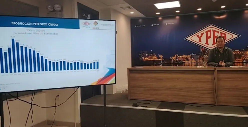 Armin Dorgathen durante la conferencia de prensa. Foto: Captura de video