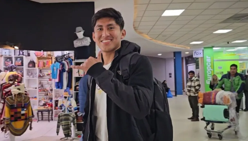 Miguel Terceros llegó este jueves al país para incorporarse a la selección nacional. Foto: Sports 360