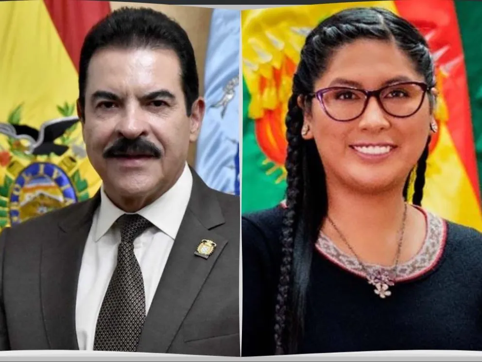 El alcalde de Cercado, Manfred Reyes Villa y la alcaldesa de El Alto, Eva Copa. Foto: Composición