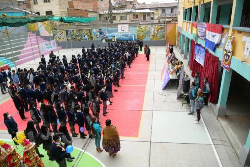 Una unidad educativa de La Paz. Foto: AMUN