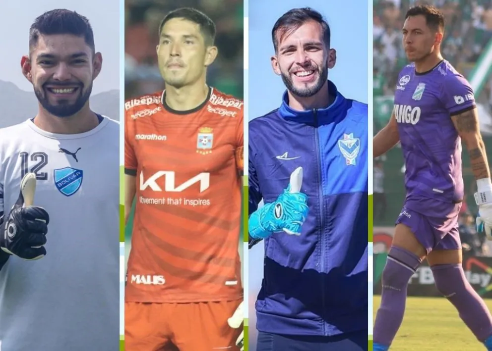 Rubén Cordano (izq.), Alejandro Torres, Braulio Uraezaña y Rodrigo Banegas son posibilidades para ser convocados. 